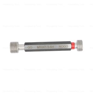 High-Precision Metric Thread Plug Gauge – 6H Class, GO & NO-GO Ends